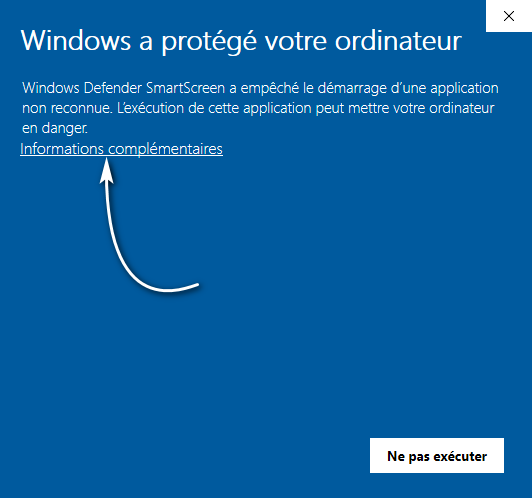 Cliquez sur &quot;Informations complémentaires&quot;